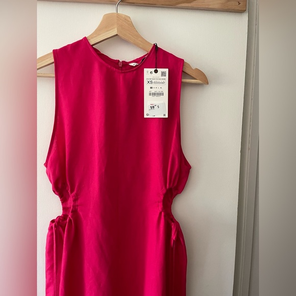 Zara linen pink dress - Picture 3 of 5